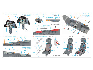 L-39C 3D-Printed & coloured Interior on decal paper (Trumpeter) (with 3D-printed resin parts)