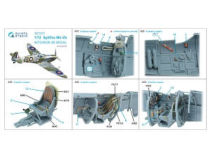Spitfire Mk.Vb 3D-Printed & coloured Interior on decal paper (Eduard)