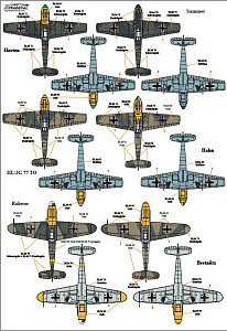 Decal 1/48 Messerschmitt Bf-109s with Stab markings Pt 2 (14) (Xtradecal)
