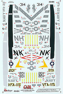 Decal 1/48 McDonnell-Douglas F/A-18C (2) (CAM)