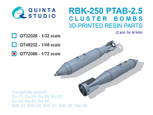 RBK-250 PTAB-2.5М Cluster Bombs, 2 pcs (for all kits)