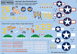 Decal 1/48Lockheed P-38 Lightning (Kits-World)
