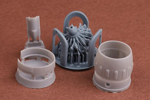 Additions (3D resin printing) 1/72 Marcel-Bloch MB.151C.1 & MB.152 engine with cowling set (designed to be used with Dora Wings kits)
