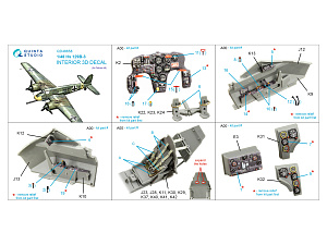 Hs 129B-3 3D-Printed & coloured Interior on decal paper (Takom)