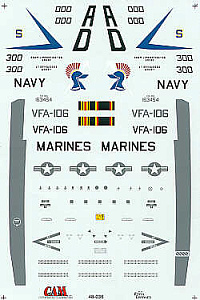 Decal 1/48 McDonnell-Douglas F/A-18D (CAM)