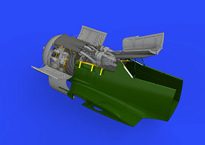 Additions (3D resin printing) 1/48 Focke-Wulf Fw-190A-8 engine & fuselage guns (designed to be used with Eduard kits)