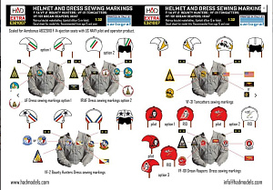 Decal 1/32 F-14A/D Helmet & dress sewing markings Vol.1 (HAD)