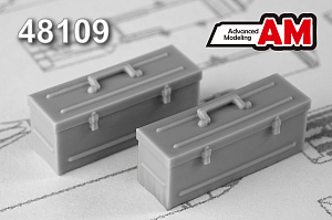 Additions (3D resin printing) 1/48 Toolbox (two drawers included) (Amigo Models)