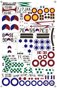 Decal 1/72 Foreign Gloster Meteor F.8s from Royal Netherlands (Xtradecal)