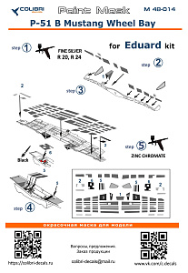 Paint Mask 1/48 P-51B Wheel Bay (Eduard) (Colibri Decals)