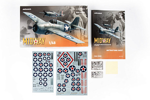 Model kit 1/48 MIDWAY DUAL COMBO F4F-3 and F4F-4 Wildcat (Eduard kits)