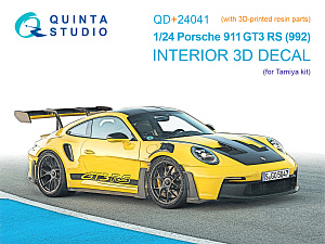 Porsche 911 GT3 RS (992) 3D-Printed & coloured Interior on decal paper (Tamiya) (with 3D-printed resin parts) 