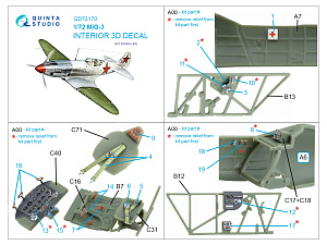 MiG-3 3D-Printed & coloured Interior on decal paper (Armory)