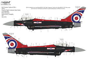 Decal 1/72 Blackjack' RAF 2021 Display Eurofighter Typhoon FGR.4  (Xtradecal)