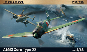 Model kit 1/48 Mitsubishi A6M3 Zero Type 22 (Eduard kits) (damage box)