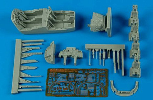 Additions (3D resin printing) 1/72 Grumman EA-6B Prowler ICAP-2(late) cockpit set (designed to be used with Hasegawa kits) 