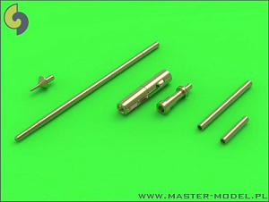 Aircraft guns (brass) 1/48      Mikoyan MiG-15/MiG-15bis - gun barrels set, antenna base & Pitot Tube