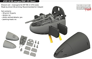 Additions (3D resin printing) 1/72 Messerschmitt Bf-110E nose guns 3D-Printed (designed to be used with Eduard kits) 