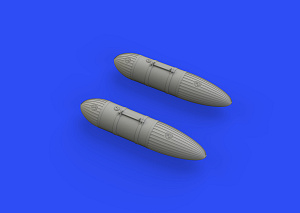 Additions (3D resin printing) 1/48 North-American P-51D-5 Mustang 108gal drop tanks (designed to be used with Eduard kits) 