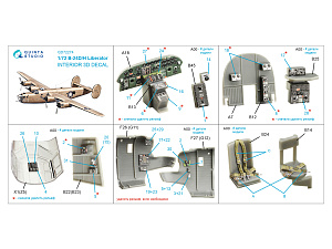 B-24D/B-24H Liberator 3D-Printed & coloured Interior on decal paper (Airfix)