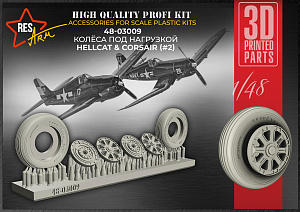 Additions (3D resin printing) 1/48 HELLCAT CORSAIR / var2 Wheels under load (RESArm)