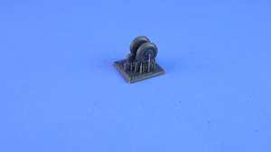 Additions (3D resin printing) 1/48 Yak-1 wheels late under load (KepModels) 