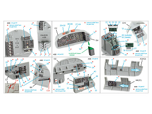 Boeing B-17F 3D-Printed & coloured Interior on decal paper (HK models, Eduard) (small version)