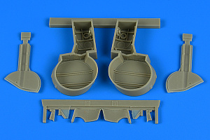 Additions (3D resin printing) 1/32  Supermarine Spitfire Mk.IXc wheel bay (designed to be used with Revell kits)