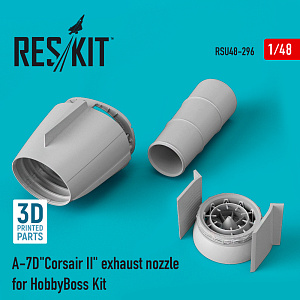 Additions (3D resin printing) 1/48 LTV A-7D Corsair II exhaust nozzle (ResKit)