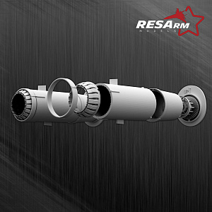 Additions (3D resin printing) 1/48 MiG-21 F-13 jet nozzle (for Eduard) (RESArm)