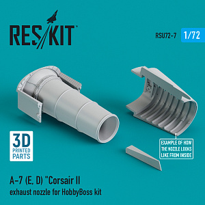 Additions (3D resin printing) 1/72 LTV A-7D/A-7E CORSAIR II EXHAUST NOZZLE (ResKit)