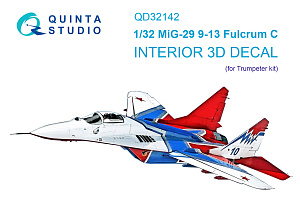 MiG-29 9-13 Fulcrum C 3D-Printed & coloured Interior on decal paper (Trumpeter)