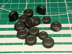 Additions (3D resin printing) 1/144 Chassis wheels under load for the An-22 model + Masks (Amigo Models) 