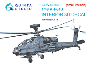 AH-64D 3D-Printed & coloured Interior on decal paper (Hasegawa) (Small version)