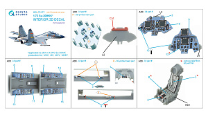 Su-30MKK 3D-Printed & coloured Interior on decal paper (Trumpeter) (with 3D-printed resin part)