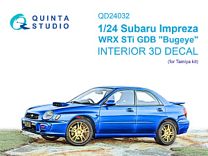Subaru Impreza WRX STi GDB Bugeye 3D-Printed & coloured Interior on decal paper (Tamiya)