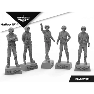 Figures (resin) 1/48 PIlots of the Russian Aerospace Forces (SVO) PSO SET NAZ-IR No.14 (Temp Models)