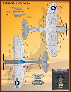 Decal 1/48 Colors and Markings of Republic P-47N Thunderbolt (Furball Aero-Design)