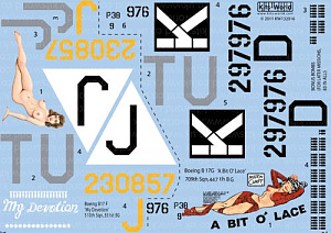 Decal 1/32 Boeing B-17F/B-17G Flying Fortress 'My Devotion' - 'A Bit O Lace  (Kits-World)