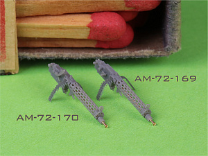 Aircraft detailing sets (resin) 1/72 German WW I machine gun Spandau LMG 08/15 (2 pcs) - with SHORT charging handle - complete guns incl. 3D resin & brass parts
