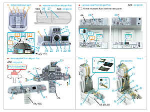 Tornado Gr.1 3D-Printed & coloured Interior on decal paper (Italeri) (with 3D-printed resin parts)