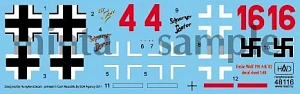 Decal 1/48 Fw-190 A-8/R2 (Red 4,Red16) (HAD)