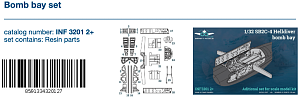 Additions (3D resin printing) 1/32 Bomb bay set Curtiss SB2C-4 Helldiver (designed to be used with Infinity Models kits)