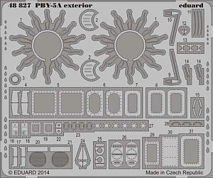 Photo Etching Kit 1/48 Consolidated PBY-5A Catalina exterior (designed to be used with Eduard kits, Monogram and Revell kits)