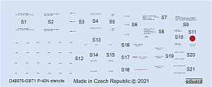 Decal 1/48 P-40N stencils (HAS)