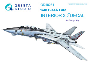 F-14A Late 3D-Printed & coloured Interior on decal paper (for Tamiya kit)