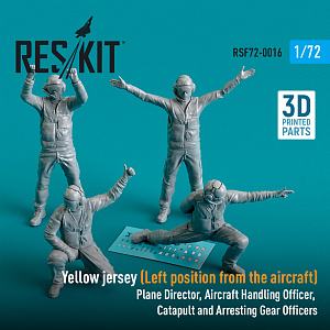 Additions (3D resin printing) 1/72 Yellow jersey (Left position from the aircraft) (4 pcs) (ResKit)