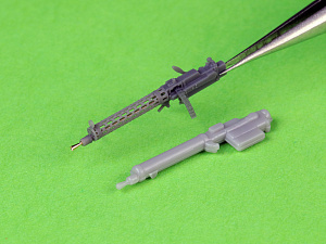 Aircraft detailing sets (resin) 1/72 German WW I machine gun Spandau LMG 08/15 (2 pcs) - with LONG charging handle - complete guns incl. 3D resin & brass parts