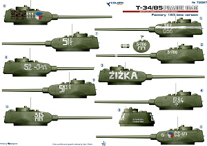 Decal 1/72 T-34/85 Zavod 183 (Prague 1945) (Colibri Decals)