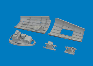 Additions (3D resin printing) 1/48 Avia S-199 radio compartment (3D-Printed) 1/48 (designed to be used with Eduard kits)